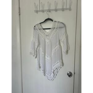 Crochet sheet flowy tunic top